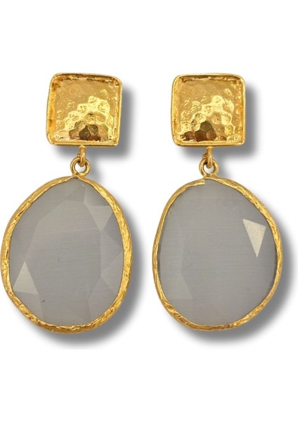 Secret And Stone No:1 Altın Kaplama Küpe modelleri