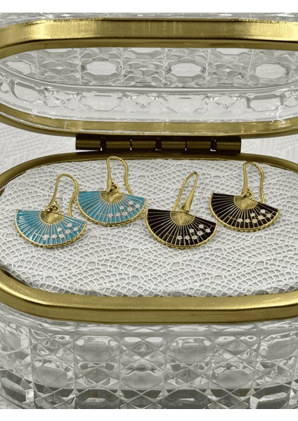 Yelpaze No:1 Altın Kaplama Küpe