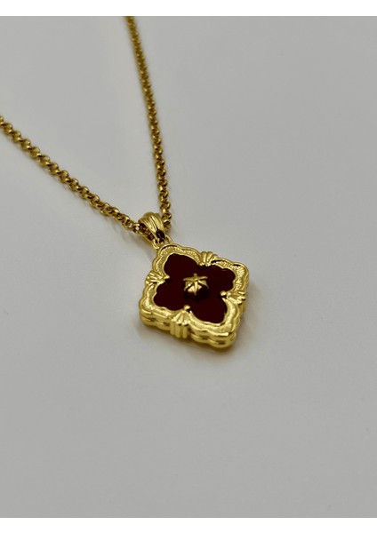 Vivienne No:1 Bordo Çelik Kolye fiyatları