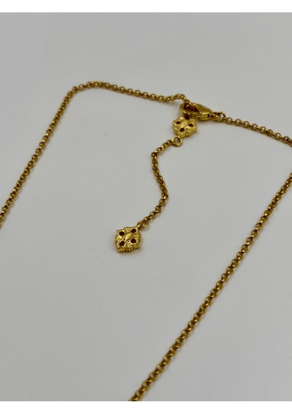 Vivienne No:1 Bordo Çelik Kolye