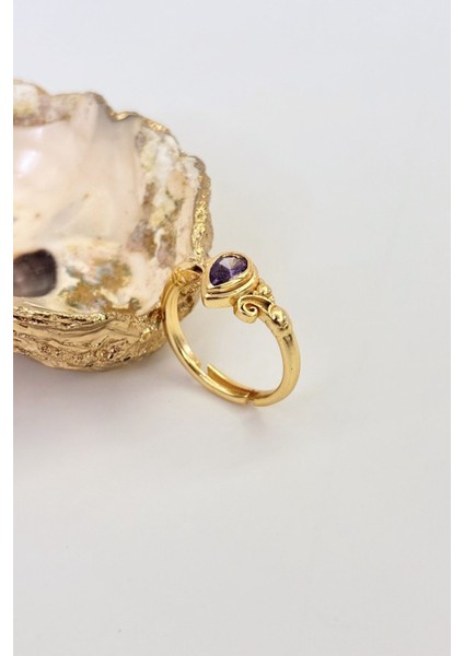 Gleam Of Time No:1 Altın Kaplama Yüzük