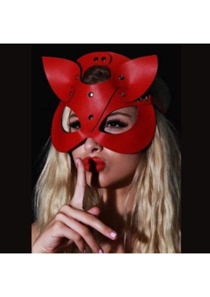 Mulvxbrf BRF02 Deri Kırmızı Kedi Maskesi (Mulvix) fiyatları