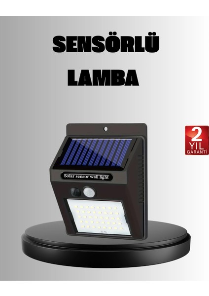 Solar LED Bahçe Aydınlatma – Hareket Sensörlü, Güneş Paneliyle Şarj Olan, IP65 Dayanıklı