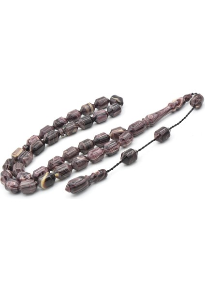 Hakan Turan Yapımı Uçlu Kapsül Kesim Hareli Mor Sıkma Kehribar Tesbih fiyatları