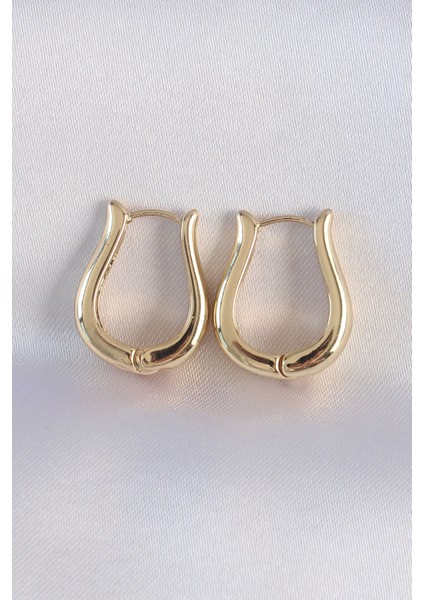 Bfs Pirinç Gold Renk Içi Boş Gül Küpe