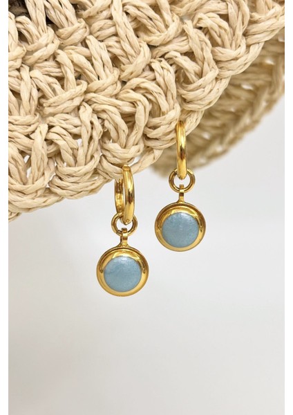 Azurée No:1 Altın Kaplama Küpe