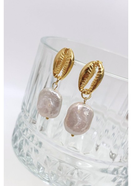 Wave Whisper No:1 Altın Kaplama Küpe