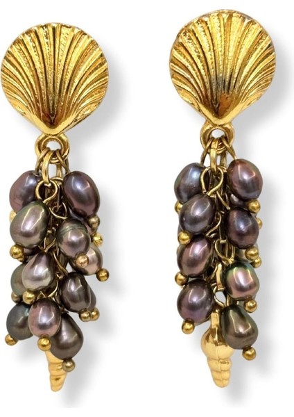 Ocean’s Whisper No:1 Altın Kaplama Küpe modelleri