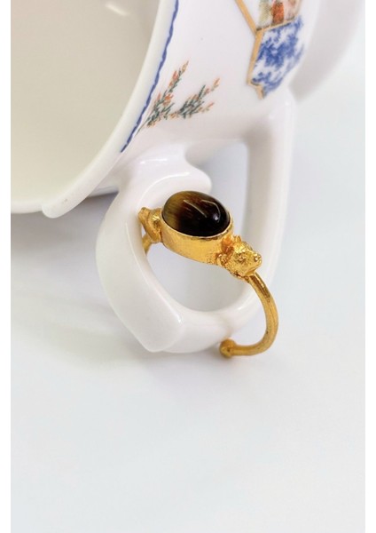 Stone And Sanctity No:1 Altın Kaplama Yüzük