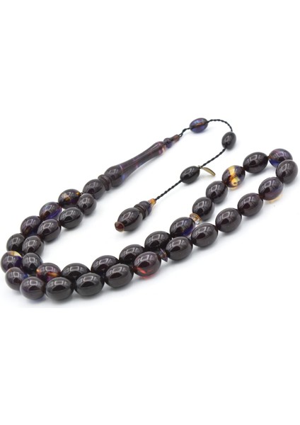 Hakan Turan Imzalı Beyzi Kesim Koyu Renkli Sıkma Kehribar Tesbih modelleri