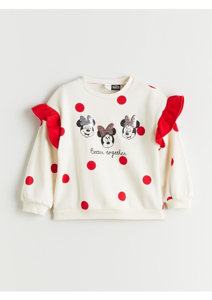Yeni Sezon Kalın Minnie Mouse Baskılı Kız Çocuk Sweatshirt fiyatları