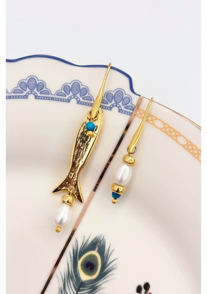 Moonfish No:1 Altın Kaplama Küpe