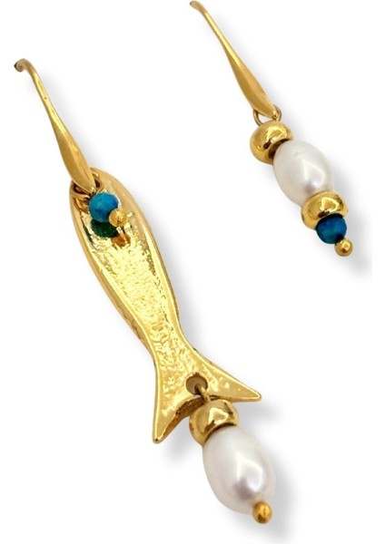 Moonfish No:1 Altın Kaplama Küpe modelleri