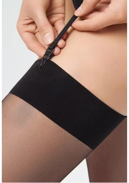 Mulvxbrf BRF02 Kadın Siyah Düz Jartiyer Çorabı (Mulvix) fiyatları