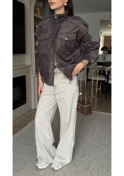 Premium Antrasit Süet Ceket modelleri