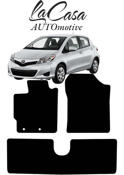 Toyoto Yaris 2013 ve Sonrası Uyumlu Lacasa Halı-Velur Paspas (Kaymaz Taban ve Klipsli )
