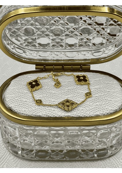 Vivienne No:1 Bordo Çelik Bileklik