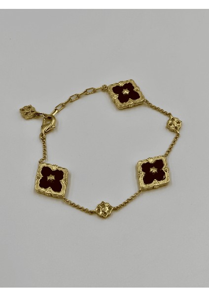 Vivienne No:1 Bordo Çelik Bileklik fırsatları