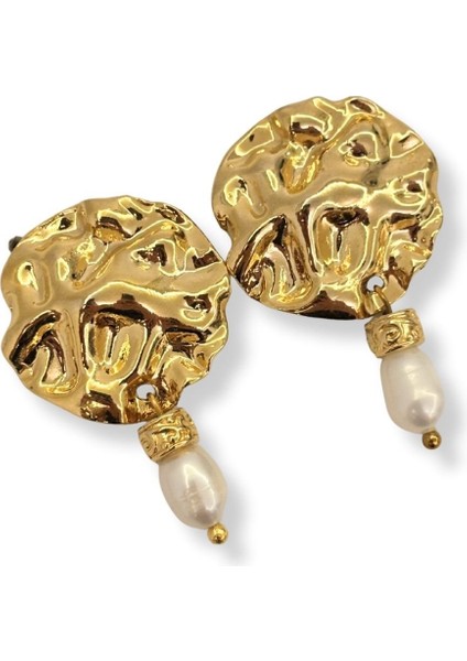 Lune Blanche No:1 Altın Kaplama Küpe modelleri