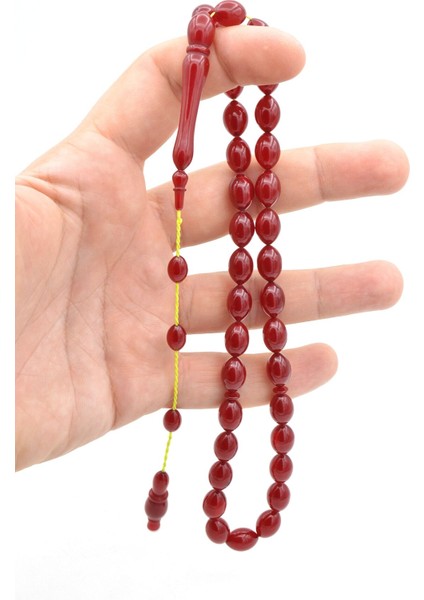 Hakan Turan Yapımı Beyzi Kesim Vişne Rengi Sıkma Kehribar Tesbih fırsatları