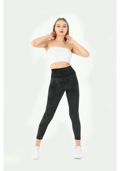 Yüksel Bel Toparlayıcı Fransız Kadife Tayt fiyatları