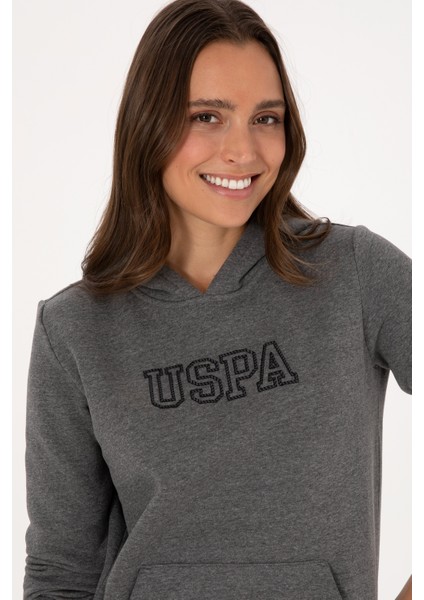 Kadın Antrasit Melanj Sweatshirt 50313566-VR081 fiyatları