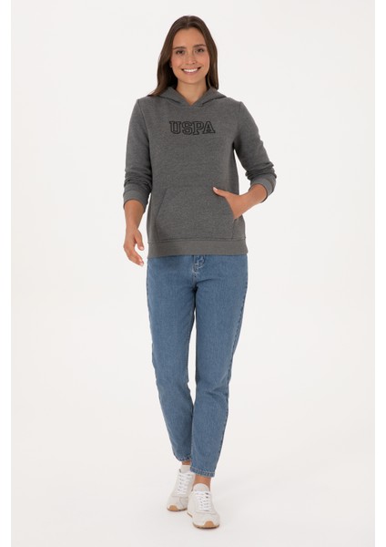 Kadın Antrasit Melanj Sweatshirt 50313566-VR081 fırsatları