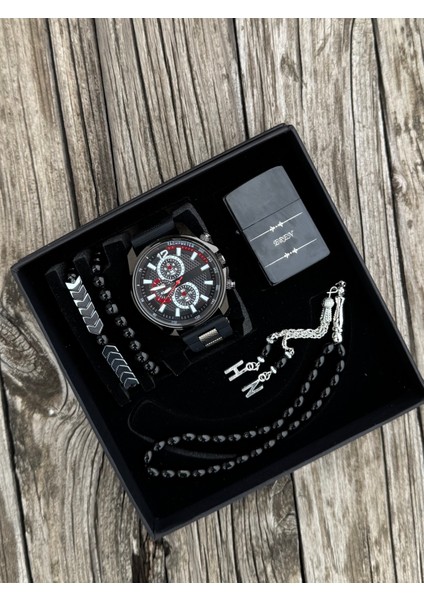 Kol Saati Kişiye Özel Tesbih Çakmak Bileklik Seti DP02