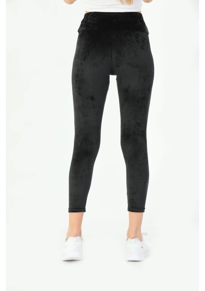 Yüksel Bel Toparlayıcı Fransız Kadife Tayt indirimleri