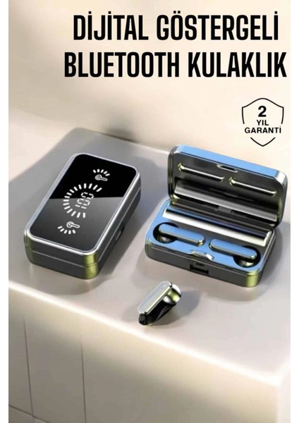 Aynalı Bluetooth Kulaklık Telefon Standlı Dijital Göstergeli