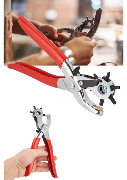 El Tipi Deri Delik Açma Pensesi Döner Başlıklı Kemer Delik Delici Alet Kemer Çanta ve Deri Delici modelleri