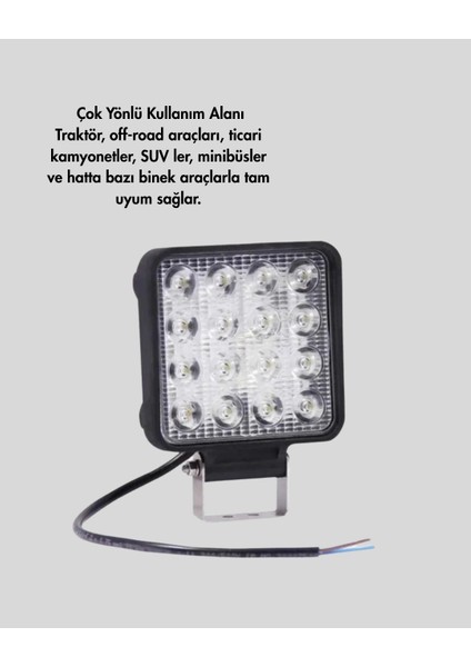 16 LED Beyaz Işık Far | Uzun Ömürlü, Enerji Verimli, Geniş Aydınlatma Açısı fiyatları