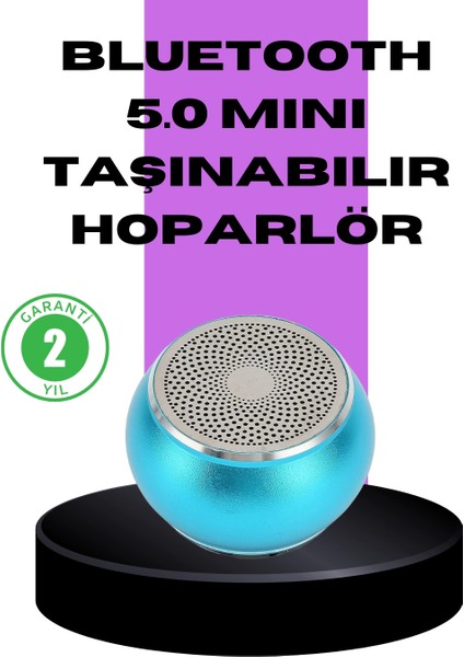 Taşınabilir Mini Bluetooth Hoparlör 9m Menzil Dahili Mikrofon