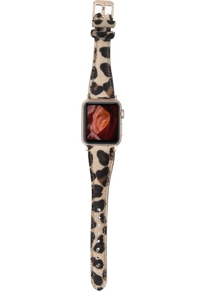 Apple Watch Uyumlu Deri Kordon 42-44-45MM Slim LE01N modelleri