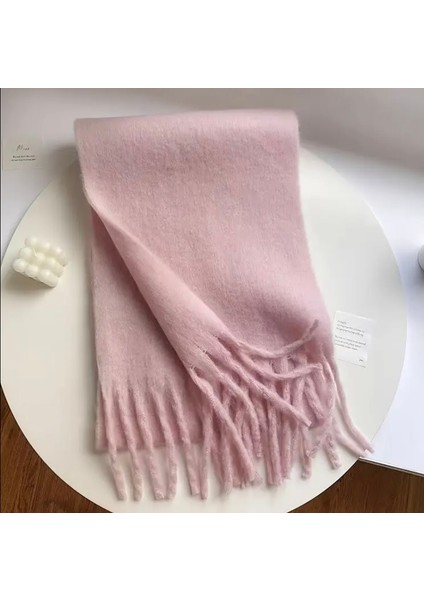 Pembe Soft Yumuşak Dokulu Puffy Atkı Şal fiyatları