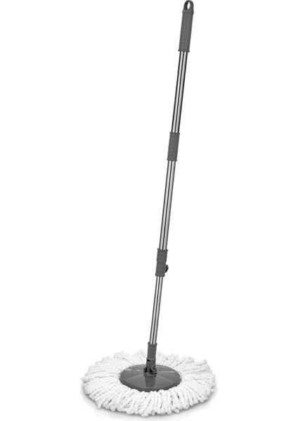 Otomatik Mop Seti Paspas ve Sıkma Kovası, 360° Döner Başlıklı Mikrofiber Yer Temizleme Gri fırsatları