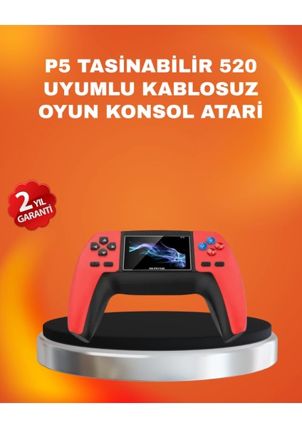 Uzun Pil Ömürlü 520 Oyunlu P5 Retro Konsol