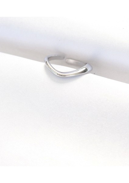 Bfs Yassı Silver Renk Ayarlanabilir Yüzük