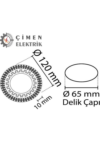 Noas YL65 1757 Flora LED Çerçeveli 4000K + Mavi Yuvarlak Kristal Cam Spot Kasa - Priz ve Anahtar Için Uyumlu Çerçeve modelleri