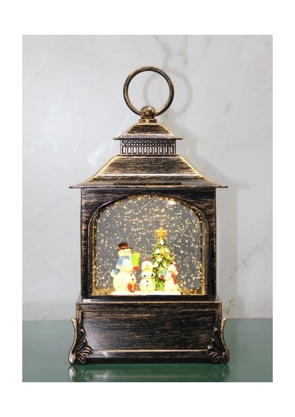 Yılbaşı Temalı Işıklı Müzikli Kar Küresi Model 3