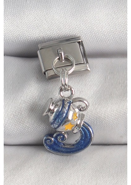 Bfs 316L Çelik Gümüş Renk Sallantı Kova Burç Model Nomination Charm