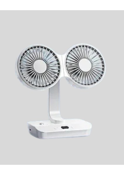 720° Döner Çift Taraflı Masaüstü Vantilatör – USB Şarjlı Sessiz Fan indirimleri