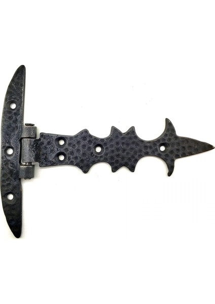 Antika Tarz Dekoratif Pirinç Kuyruklu Lale Menteşe - Dar Kasa, Oksit