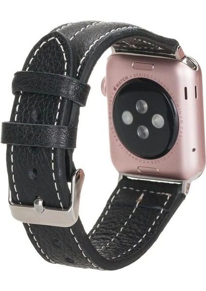 Apple Watch Uyumlu Deri Kordon 42-44-45MM Nm3-As1 Siyah fiyatları