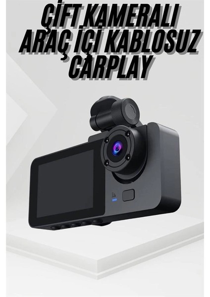 3 Kameralı 2 Inç 1080P Araç Içi Kamera Sürüş Kamerası Carplay fiyatları