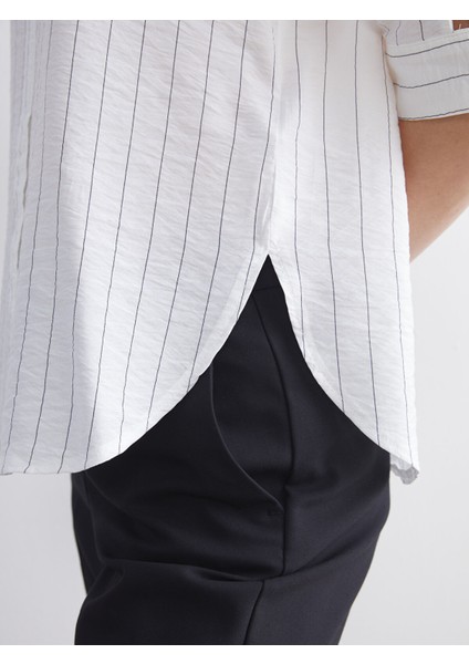 Yeni Sezon Loose Fit Çizgili Bluz fırsatları