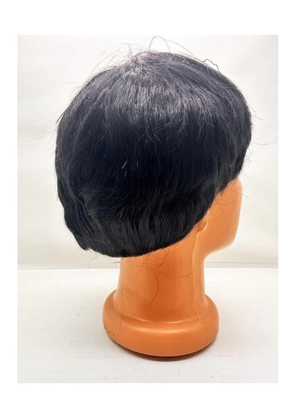 Siyah Renk Kısa Kesim Içi Astarlı Erkek Peruğu modelleri