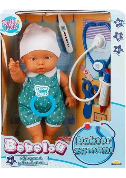 Bebelou Doktor Zamanı Sesli Bebek Seti 35 cm fırsatları