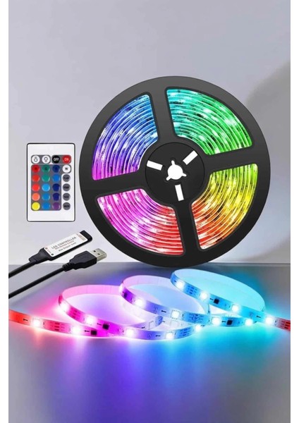 Yeni Nesil Rgb Işıklı 10METRE Şerit LED Kumandalı Şarj Edilebilir indirimleri