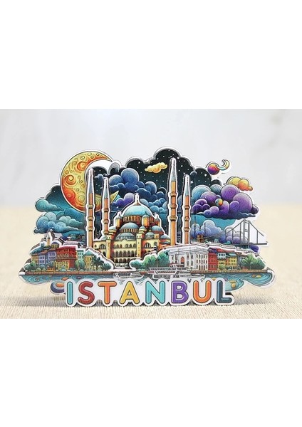 Ahşap Istanbul Temalı Magnet ALK4599